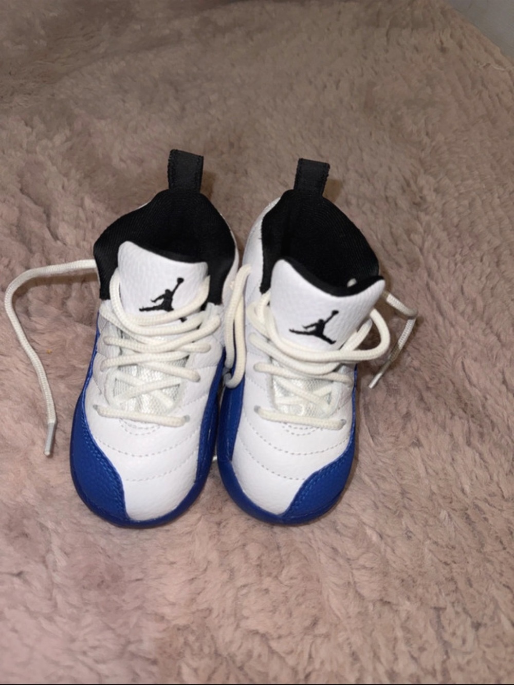 Nike Air Jordan Kids' White & Blue Basketball Shoes